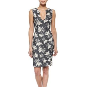 L'Agence Sleeveless Palm Tree-Print Shift Dress, Palm/Midnight